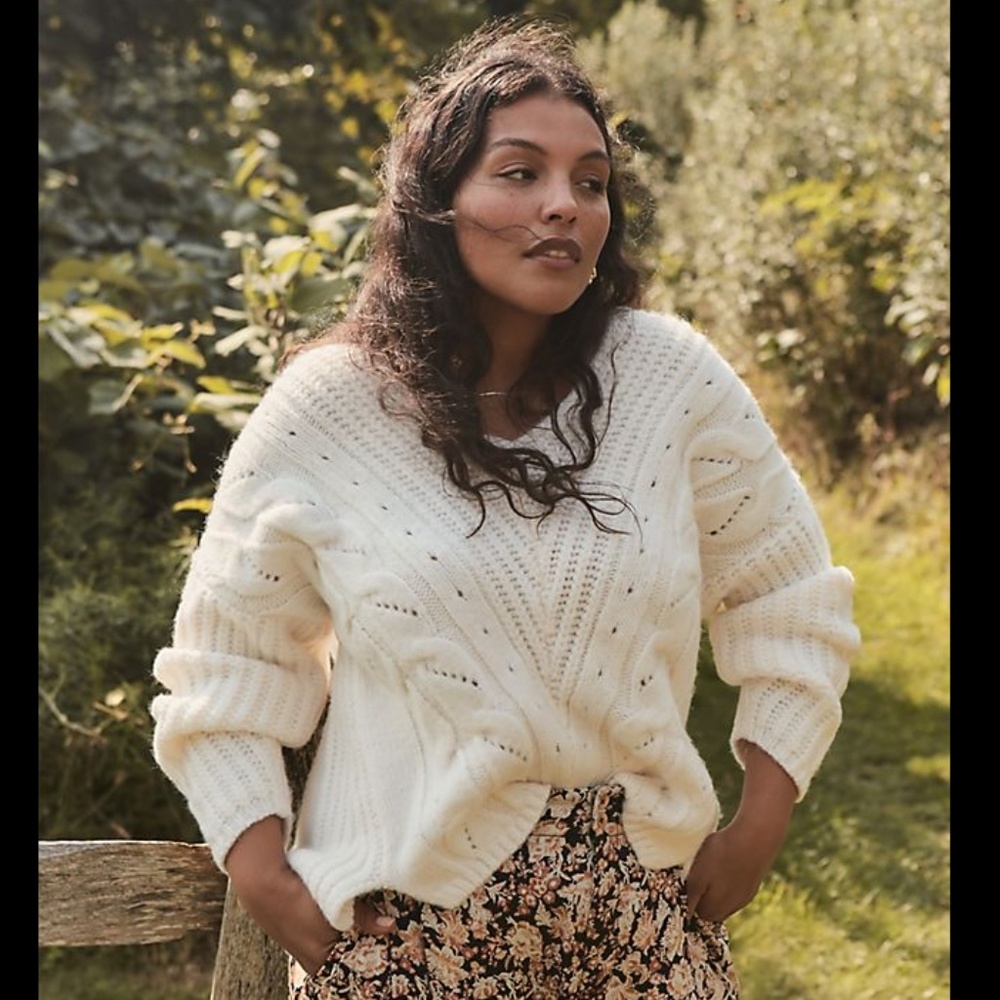 Anthropologie Cable-Knit Sweater